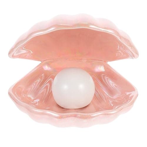 IMIKEYA Shell Pearl Night Light: LED Pearl Lamp for Kids Room, Bedroom, Living Room Home Decor (Pink) - Image 1