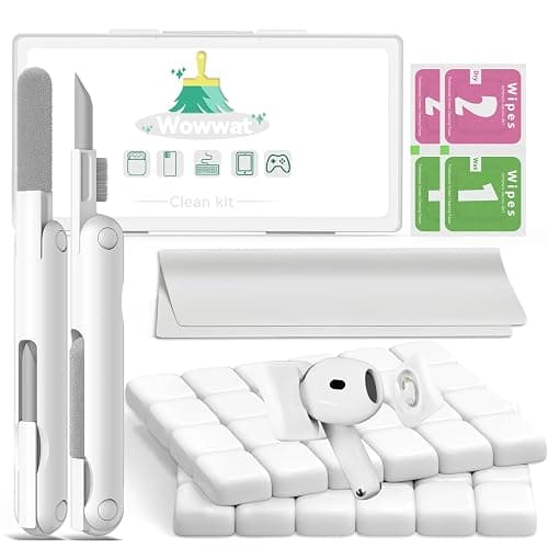 Wowwat for AirPods Cleaning Kit with Cleaner Pen&Cleaning Putt-White | 48 Pack Multifunction Deep Cleaner Tool Headphones for Airpods Pro 4 3 2 1 Generation Phone Charging Port,Earbuds - Image 1