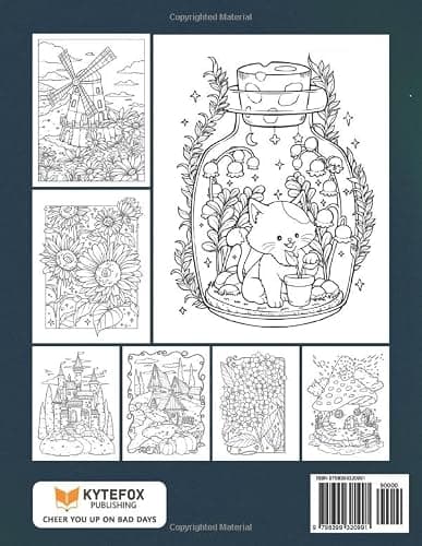Stress Relief: Adult Coloring Book with Animals, Landscape, Flowers, Patterns, Mushroom And Many More For Relaxation thumbnail 2