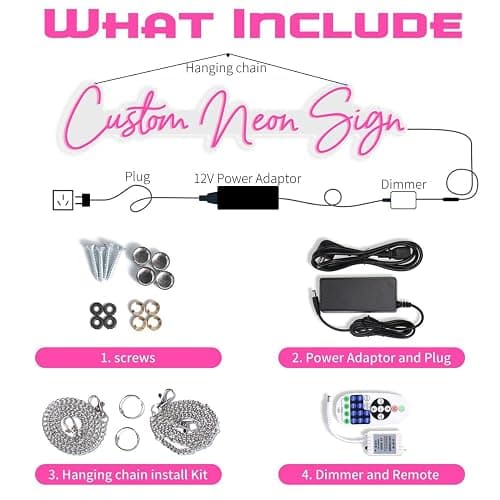 Custom Neon Sign Customizable for Wall Decor, Personalized LED Neon Light for Wedding Salon Events Party Bedroom Home Name Large Pink Lights up Signs thumbnail 5