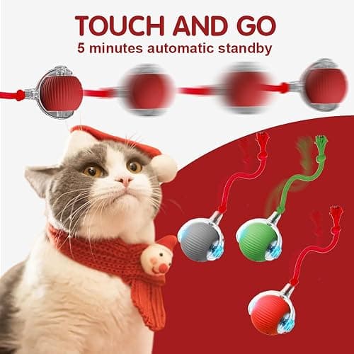 PETUPS Interactive Cat Toy, 2025 New Cat Toy for Indoor Cats, Intelligent Rolling Ball Toys, Kitten Toys for Bored Indoor Cats/Dogs (Pink) thumbnail 4
