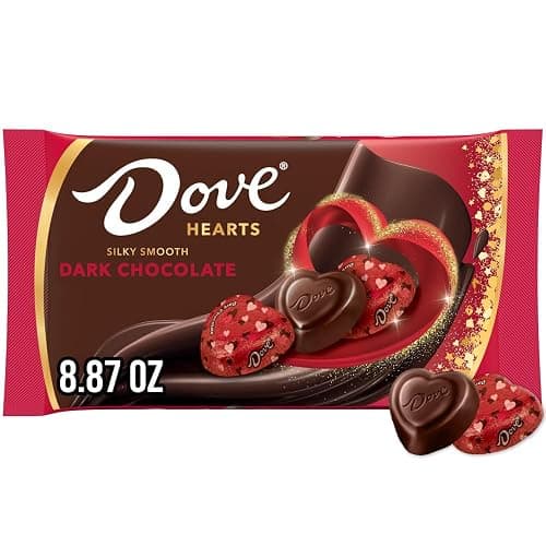 DOVE PROMISES Valentine Dark Chocolate Candy Hearts 8.87-Ounce Bag - Image 1