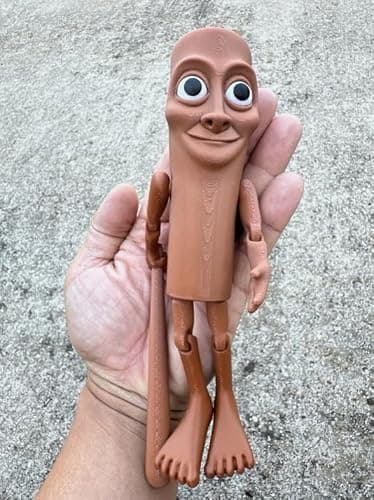 The Original Italian Brainrot Articulated Jointed Movable Tung Tung Tung Sahur Home Desk Decor, Tralalero Tralala Figure Brain rot Figurine Articulating Joints Meme Figure Shark Collectible Figurines thumbnail 2