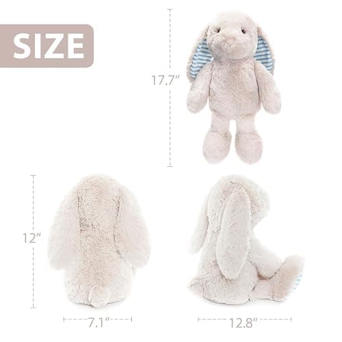 WEIGEDU Beige Cream Bunny Rabbit Stuffed Animals Plush Toys | For Kids Girls Boys Baby, Birthday Bedtime Gift, 17.7 inches thumbnail 3