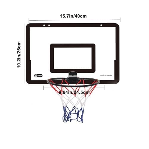 Indoor Basketball Hoop for Kids, Wall Mounted Basketball Hoop Set with Rack, Pump and Net, Sport Game Toys for 5 6 7 8 9 10 11 12+ Year Old Boys Girls Teens Adults thumbnail 6