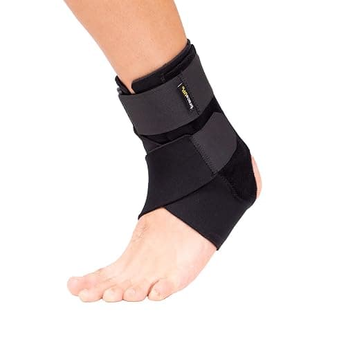 BraceUP Ankle Brace - Relieve Pain, Enhance Stability for Foot Pain, Sprained Ankle, Achilles Tendonitis, Men and Women (Black) - Image 1