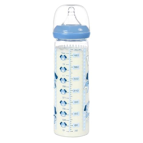 LittleForBig Adult Glass Feeding Bottle Ultra Printed Specialty Oversized Little Blue Pattern thumbnail 6