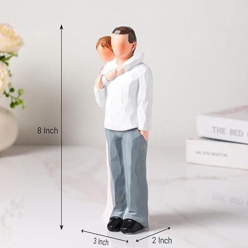 BUTILIVEEN Dad and Adult Daughter Figurines, Gifts for Dad from Daughter for Father’s Day, Christmas and Wedding, Father of The Bride Gifts, 8inch, Resin thumbnail 3