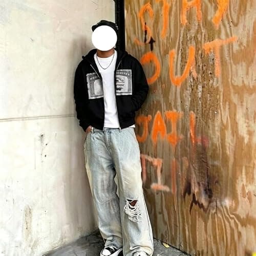 GGOOB Zip up Hoodie Y2k Oversized Graphic Hoodies Unisex Grunge Jackets Streetwear Vintage 2000s Emo Clothes thumbnail 6