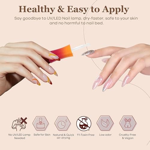 modelones Dip Powder Liquid Set 4+4 Pcs, Dip Powder System Set with Base Coat/Top Coat/Activator/Brush Saver/Manicure Tools for Nail Kit Art DIY Salon - 15ml/0.5oz thumbnail 6