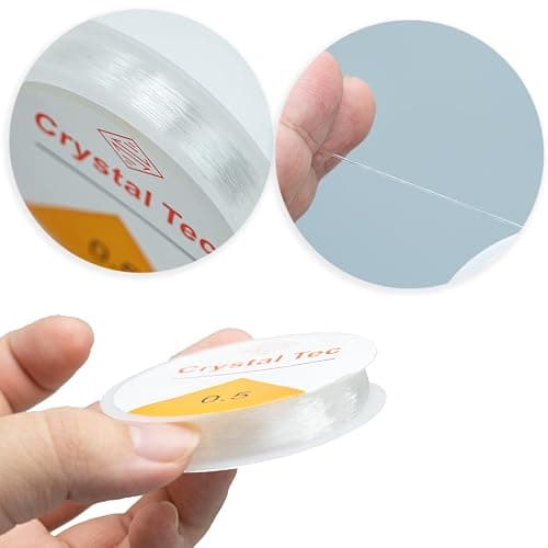 Clear Stretch Elastic 0.5mm 18 metres Elastic Beaded String for DIY Jewellery Making Necklace Bracelet Beading Thread thumbnail 3