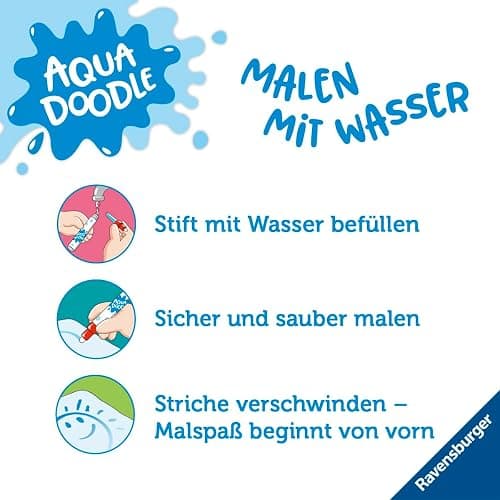 Ravensburger 4572 Little Artist - Fleckenfreier bunter XXL-Malspaß mit Wasser - Mit Stift und 4 Schablonen - Erstes Malset für Kinder ab 2 Jahren thumbnail 4