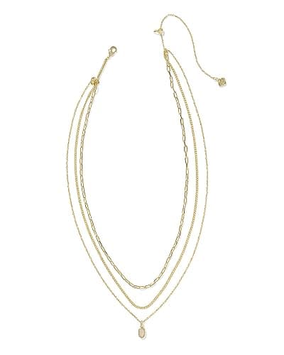 Kendra Scott Mini Elisa Triple Strand Necklace, Fashion Jewelry for Women thumbnail 2