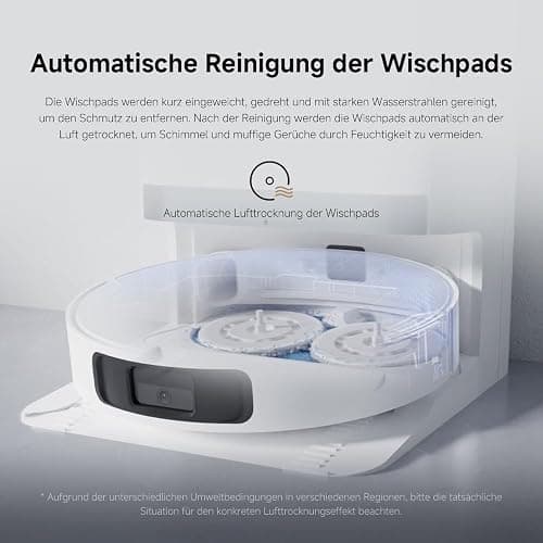 Xiaomi Robot Vacuum X20+ Saugroboter mit Absaugstation und 4L/4L Frisch- & Altwassertank - 2 rotierende, Auto-Trocknung Wischmops, Bis 280m² wischen, 6000Pa Saugkraft, LDS-Navigation, Alle Bodentypen thumbnail 10