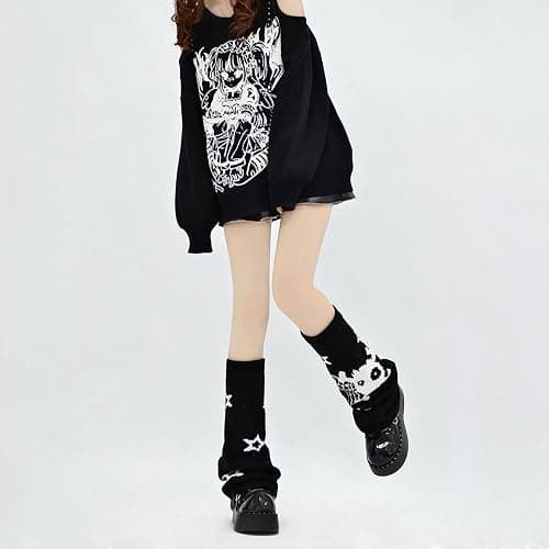 Leg Warmers for Women Winter Leg Warmers Y2k Cute Knit Long Socks for Girls thumbnail 6