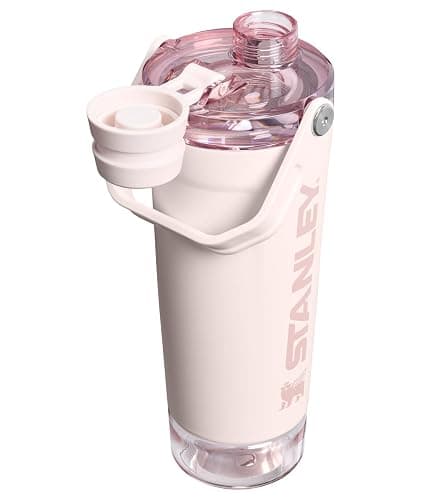 STANLEY Vitalize Shaker Bottle, 20 oz, Rose Quartz | Leakproof Shaker Bottle | Fast-Flow Spout | Removable Strainer | Easy-Grip Handle | Base Container | Double-Wall Insulation thumbnail 4