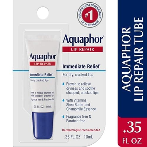 Aquaphor Lip Repair Ointment - Long-lasting Moisture to Soothe Dry Chapped Lips - .35 fl. oz. Tube thumbnail 5