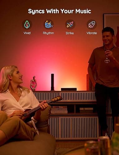 Govee Smart LED Light Bars, Work with Alexa and Google Assistant, RGBICWW WiFi TV Backlights with Scene and Music Modes for Gaming, Pictures, PC, Room Decoration thumbnail 3