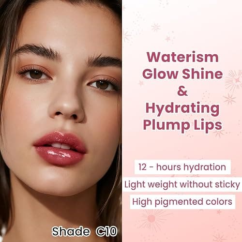 CATKIN Glossy Lip Balm Ultra Hydating Glow Lip Tinted Jelly Plump Melting Balm Shea Butter Repair Soothing For Dry Lips Dewy Finished 0.12 oz C10 HIBISCUS thumbnail 2