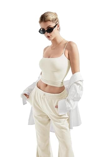 SUUKSESS Women Double Line Square Neck Tank Top Summer Y2K Going Out Basic Cami Shirt thumbnail 6