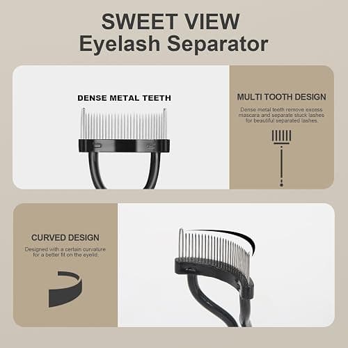 SWEET VIEW Eyebrow Brush Eyelash Separator Brow Comb & Lash Spoolie Professional Eye Makeup Tools (3 Pieces Set) thumbnail 6