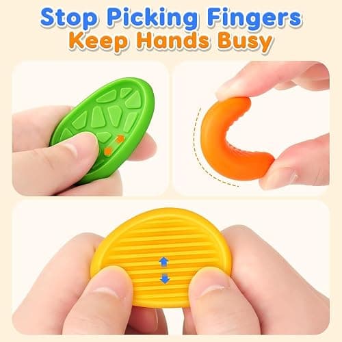 12PCS Random Color Fidget Toys Sensory Stone for Kids，Textured Soft Worry Stone for Autism Kids Calming - Fidget Stress Toys for Students Anxiety Relief - Small Prizes Fidget Toys thumbnail 3