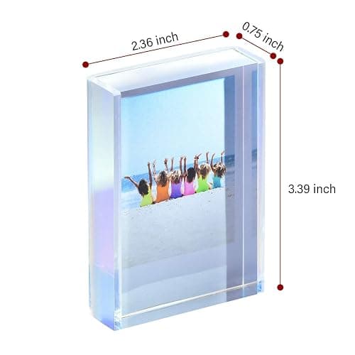 Phattopa Instax Mini Film Photo Frames 2x3, Iridescent Acrylic Picture Frames, 3 Pack thumbnail 2