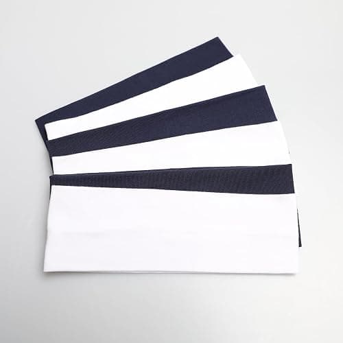 MLMOMVME 6 Pcs Headbands for Women Hair Cotton Headband Non-slip Stretchy Elastic Head Wrap Holder Hair Accessories White Navy Blue Color thumbnail 7