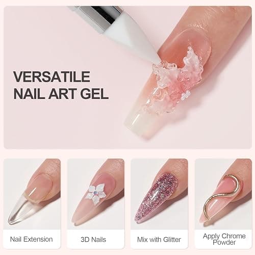 GAOY Clear 3D Sculpting Gel for Nail Art, 15g Solid Nail Gel Non-Sticky Hard Builder Gel for Carving, Molding and Building thumbnail 4
