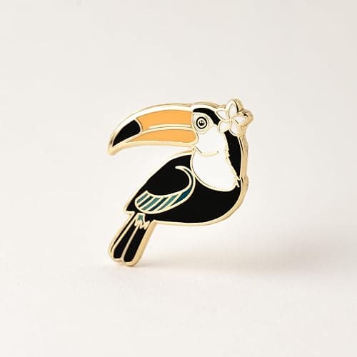Toucan Enamel Pin - Colorful Tropical Bird Lapel Pin, Cute Jungle-Themed Accessory, Bird Collector’s Item, Unique Gift for Animal Lovers thumbnail 6