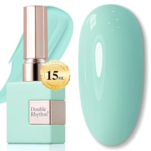 Double Rhythm 15ML Gel Nail Polish Pure Sheer Same Color Same Bottle Soak Off Gel Polish Art Manicure Salon DIY at Home for Women (Light Blue-A1390) - Image 1