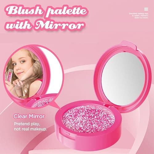 Fake Makeup Kits for Girls Toys 3 4 5 Years Old, Pretend Makeup Toys for Girls Birthday Gifts 3-5 Years Old (Pink) thumbnail 3