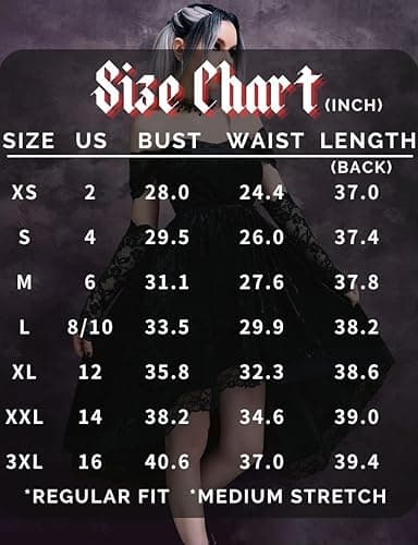 LANSHULAN Gothic Clothes Dress,Lace Mini Sleeveless Lace Draped Bodycon Goth Vintage Dresses Without Gloves - Small - Black thumbnail 4