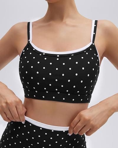 SUUKSESS 2 Piece Workout Sets Layered Sports Bra Yoga Gym Biker Shorts thumbnail 5