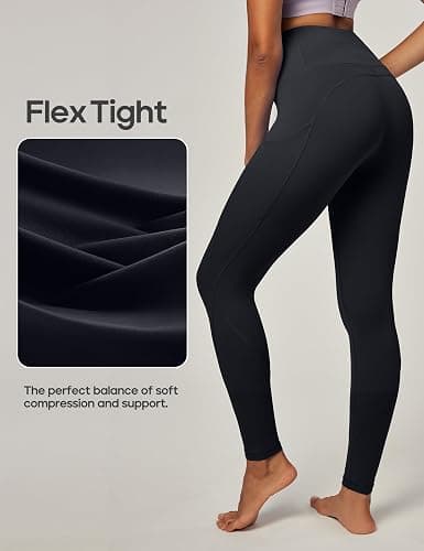 IUGA Leggings with Pockets for Women High Waisted Yoga Pants Women Tummy Control Workout Compression Running Leggings thumbnail 3