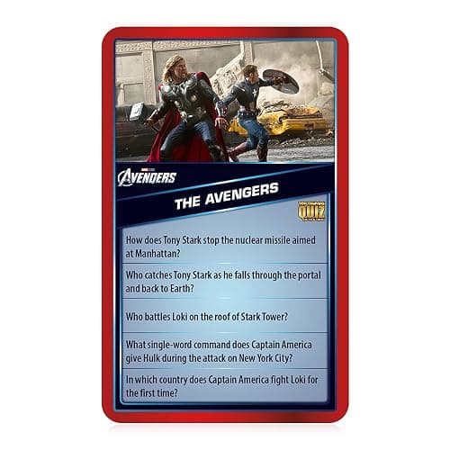 Top Trumps Marvel Cinematic Universe Quiz Game, 500 Questions to Test Your Knowledge on Guardians of The Galaxy, Avengers, S.H.I.E.L.D, Wakanda, Gift and Toy for Ages 8 Plus, Red thumbnail 3