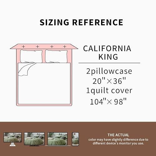 EVERLY 100% Pure Linen Duvet Cover Set California King Size 104X98Inch 3pcs (1 Duvet Cover,2 Pillowcases) Soft and Breathable for All Season with Coconut Button Closure, Suitable for Hot Sleepers thumbnail 6