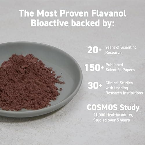 CocoaVia Cardio Health Cocoa Powder, 30 Servings, 500mg Cocoa Flavanols, Support Heart Health, Boost Nitric Oxide, Improve Circulation, Energy, Preworkout, Vegan, Dark Chocolate Cacao - 6.8 Ounce (Pack of 1) thumbnail 5