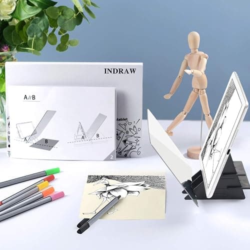 Optical Drawing Board Portable Image Drawing Board Tracing Drawing Projector Painting Board Sketching Tool with PMMA Lens for Kids, Beginners, Artists, etc thumbnail 7