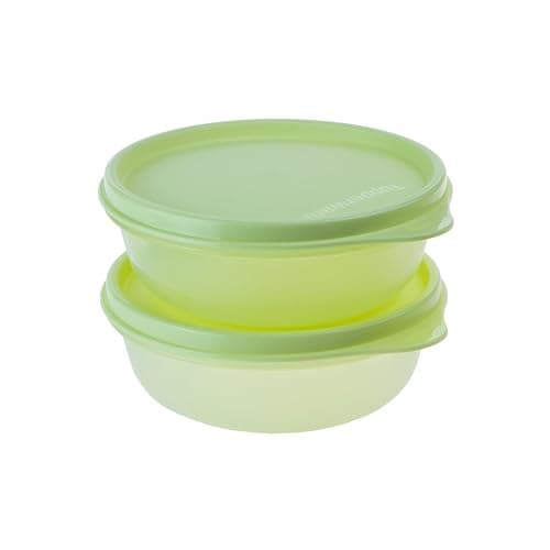 Tupperware kleine Hitparade Behälter Schüssel Set 2x 300 ml limette (inkl. 1x Magnet-Raupe) - Image 1