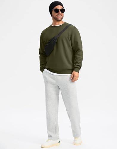 G Gradual Sherpa Lined Sweatshirts for Men Fleece Crewneck Sweatshirt Pullover Warm Shirts for Winter thumbnail 6