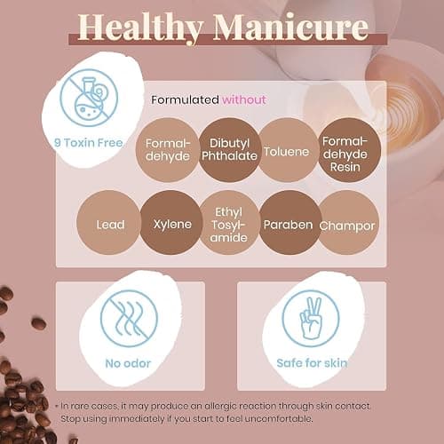 Beetles Winter Gel Polish Colors Brown Beige Mauve Pink Nude White Neutral 6 Colors Gel Nail Polish Set for Nail Art Manicure Soak Off Uv LED Nail Lamp Needed Gifts for Women Coffee Time thumbnail 7