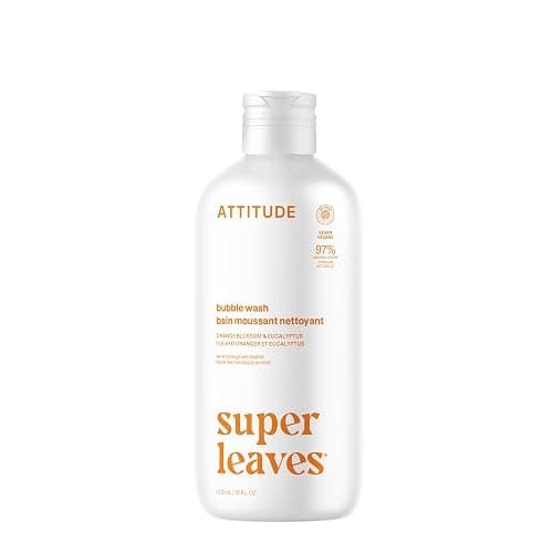 Attitude Bubble Bath, EWG Verified, Plant and Mineral-Based, Dermatologically Tested, Vegan Body Care Products, Orange Blossom & Eucalyptus, 16 Fl Oz - Image 1