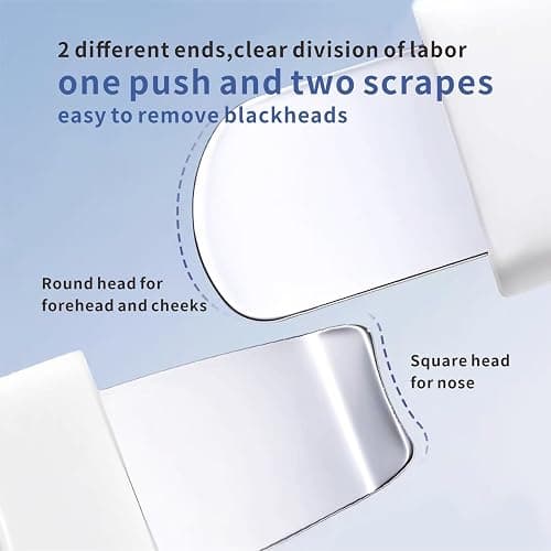 REVEX Nose Blackhead Remover Tool Set,Blackhead Scraper Tool,2Pcs Pore Cleaning Brush, Face Scrubber Skin Spatula, Pore Scrubber for Deep Cleansing,Face Exfoliator Scrubber for Women Men. (White) thumbnail 5