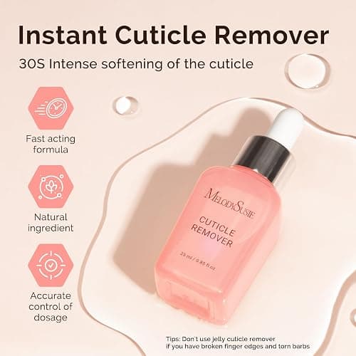 MelodySusie 25ML Cuticle Care Kit - Cuticle Oil and Cuticle Remover 2PCS | Cuticle Nourishes and Softener, Promotes Nail Growth and Strength for Home and Salon Use thumbnail 4