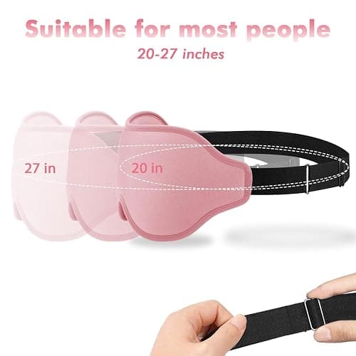 Sleep Eye Mask for Men Women, Lash Extensions 3D Sleeping Mask, Travel Blackout Night Blindfold Eye Shade Cover with Adjustable Strap (Pink-3D) thumbnail 5