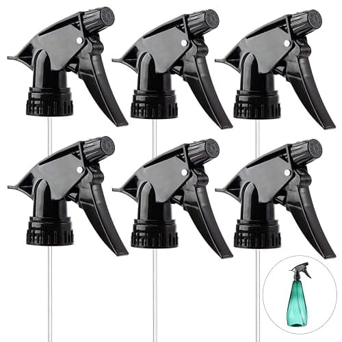 6Pcs 3 Modes Spray Bottle Nozzles Replacement Fit Standard 28/400 Neck | MADHOLLY DIY-Friendly Sprayer Tops, Mist/Stream/Off, Cuttable Tube for 8/16/32oz Bottle, for Plants, Hair, Cleaning - Image 1