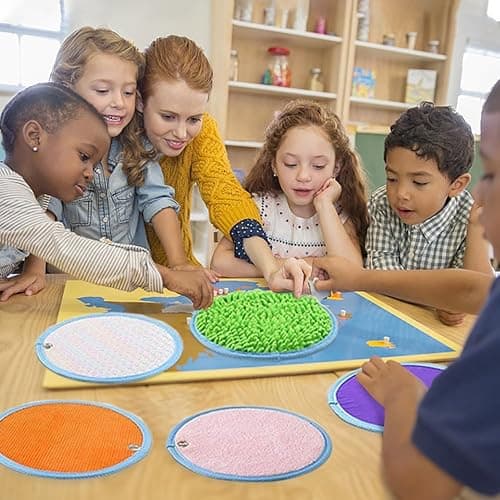 Sensory Mini Mats with Storage Bag Assorted Textured Play Mat Educational Tactile Sensory Toys for Autistic Children Kids Baby Toddler with Sensory Issues Fidgeting Activity thumbnail 2