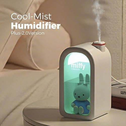 Mipow X Miffy Cool Mist Humidifier - Ultrasonic Quiet Humidifier, Mini Cute Humidifier with Night Light, 380ml for Bedroom, App-Controlled RGB Light (2.0 Plus-Version) - Blue thumbnail 3