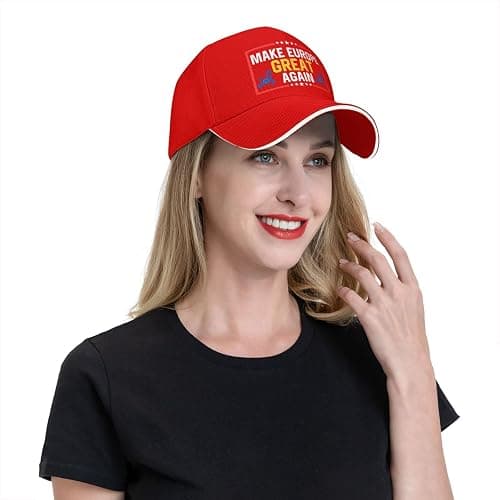 peiyeety Make Europe Great Again Mesh-Trucker-Mütze, verstellbare Baseballkappen für Männer und Frauen, Klassische Papa-Mütze thumbnail 7
